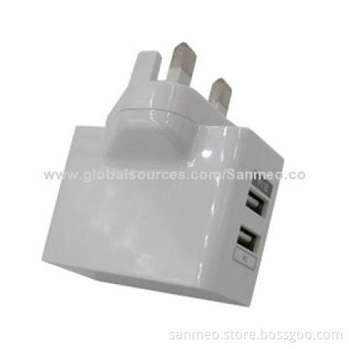 Dual USB travel charger, charge various digital devices, high speed/intelligent charging protectionNew